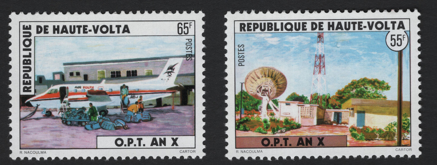 SCG5180 - Haute-Volta 1970s – O.P.T. 10th Anniversary (Postal & Telecommunications)