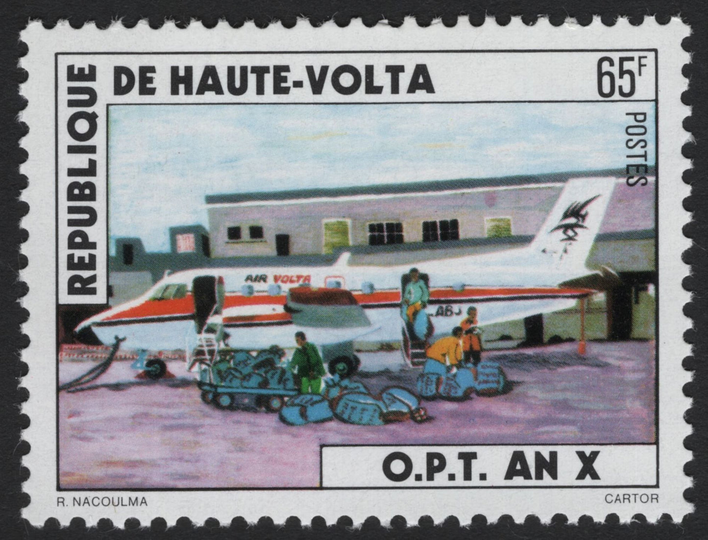 SCG5180 - Haute-Volta 1970s – O.P.T. 10th Anniversary (Postal & Telecommunications)