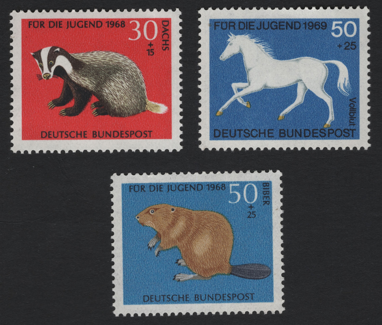 SCG5187 - Germany – Für die Jugend Semi-Postal Stamps (1968–1969, Animals)