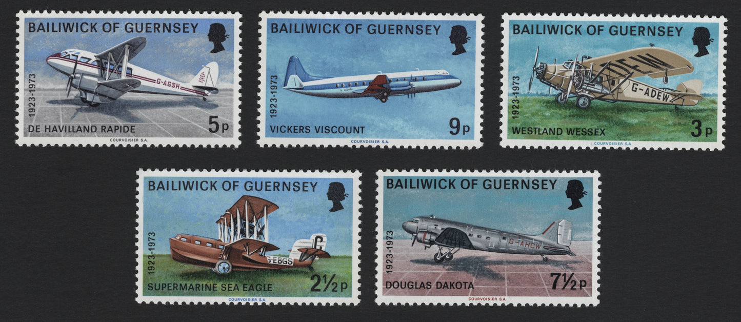 SCG5193 - Guernsey 1973 – 50th Anniversary of Commercial Aviation Set