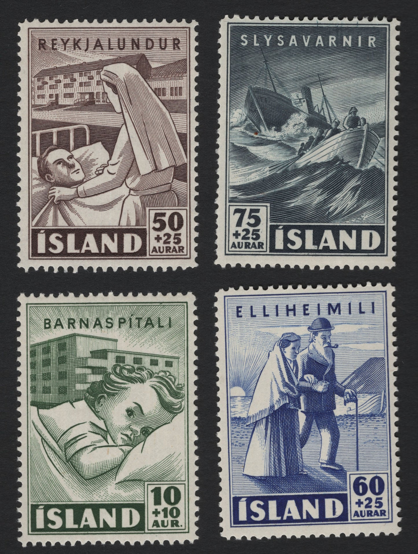 SCG5232 - Iceland 1957 Charity Issue – Hospitals, Rescue & Social Welfare