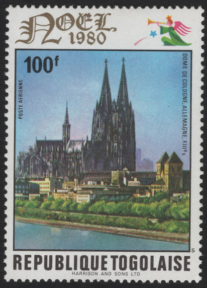 SCG5231 - Togo 1980 Christmas Airmail Stamps – Cologne Cathedral & Notre-Dame de Paris