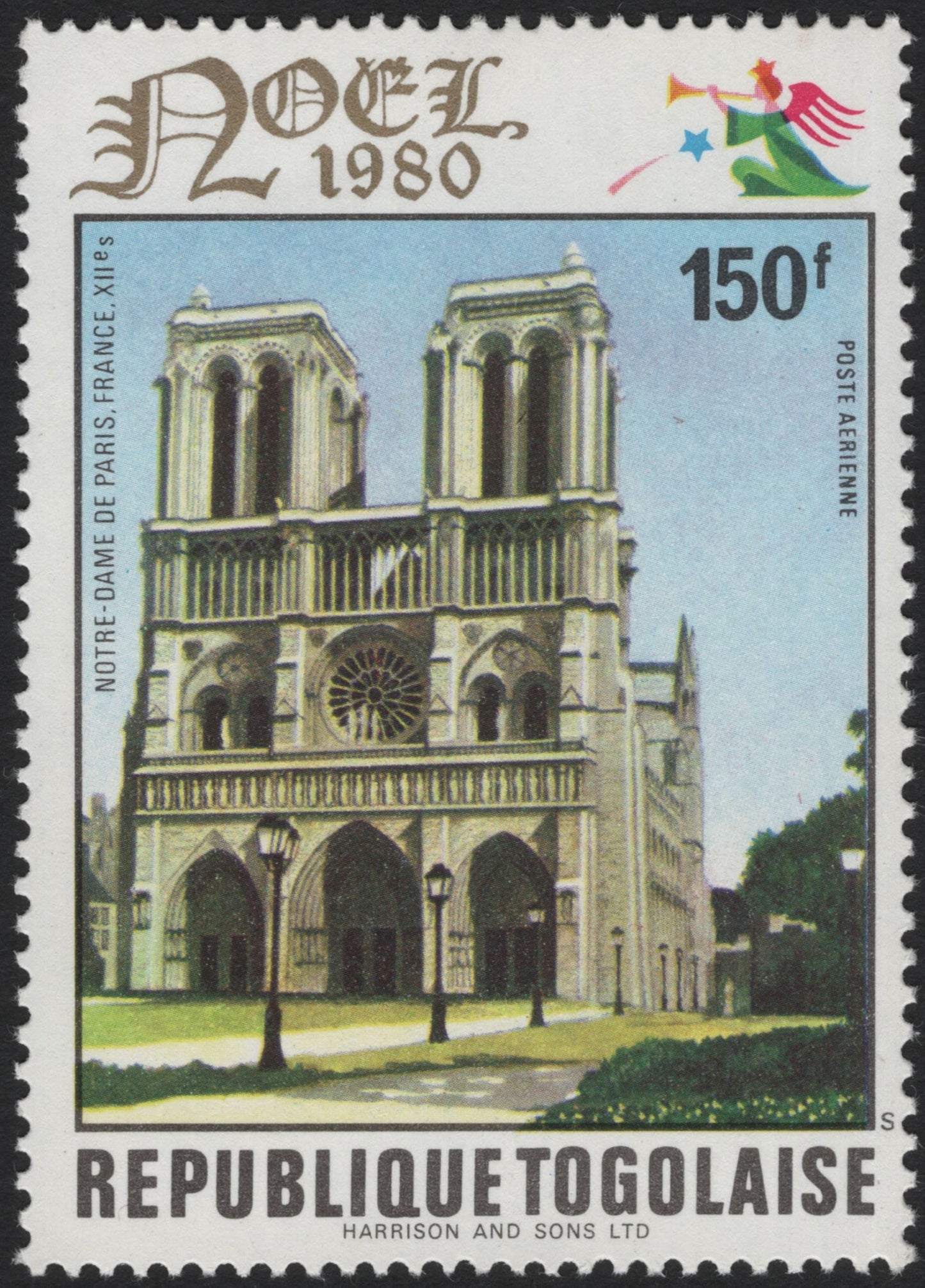 SCG5231 - Togo 1980 Christmas Airmail Stamps – Cologne Cathedral & Notre-Dame de Paris
