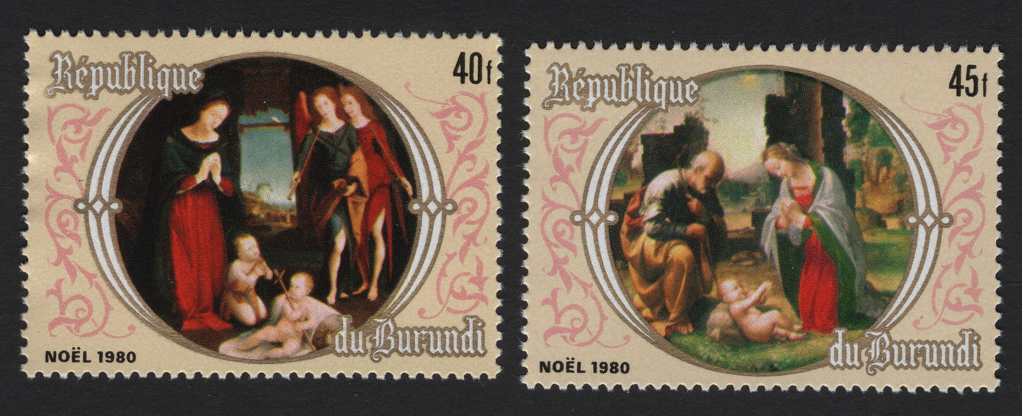 SCG5243 - Burundi Christmas Stamps – Nativity Scenes (1980)