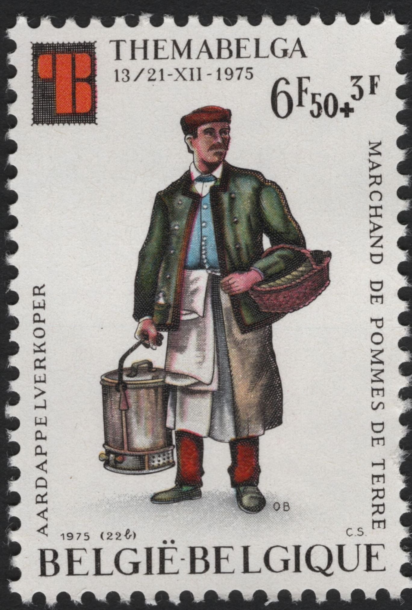 SCG5253 - Belgium – 1975 Themabelga Charity Stamps (Traditional Street Vendors)