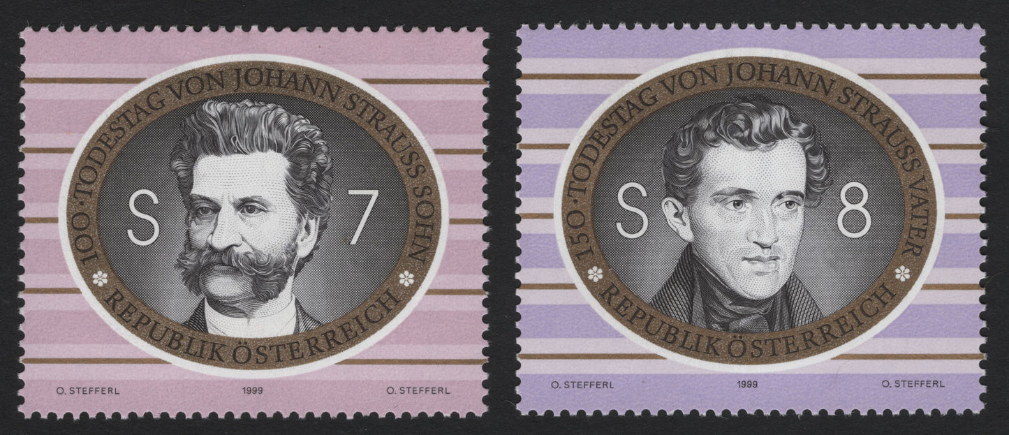 SCG5256 - Austria 1999 – Johann Strauss Father & Son Memorial Issue