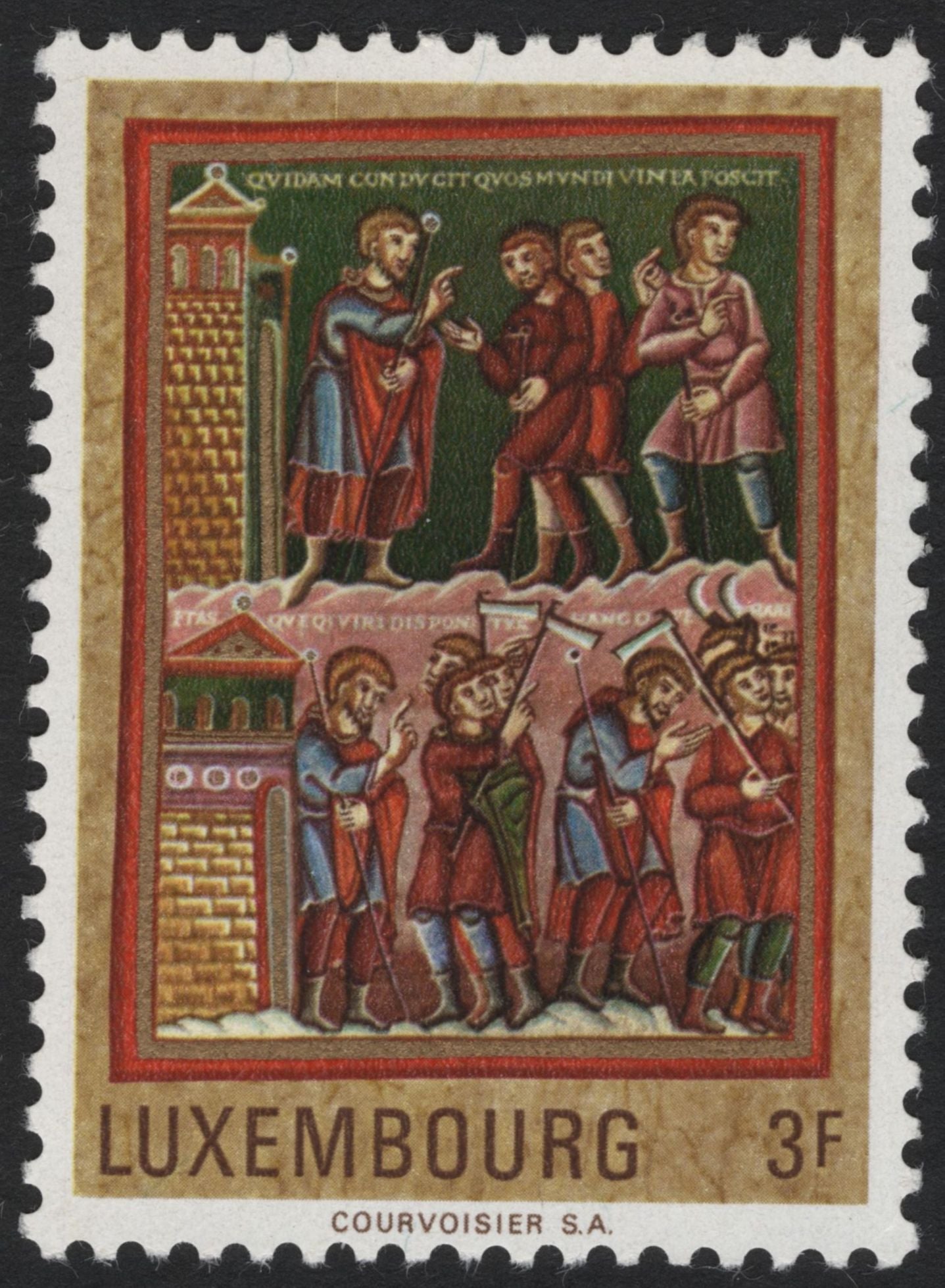 SCG5262 - Luxembourg 1973 – Medieval Manuscript Illustrations (Vineyard Scenes)