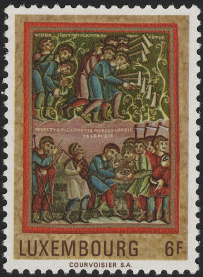 SCG5262 - Luxembourg 1973 – Medieval Manuscript Illustrations (Vineyard Scenes)