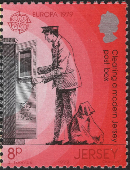 SCG5195 - Jersey 1979 Europa – Postal History (Pillar Box c.1860 & Modern Post Box, Se-tenant Pair)