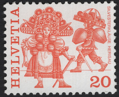SCG5191 - Switzerland – Traditional Festivals Issue (Silvesterkläuse Herisau & Chesslete Solothurn) – 1969