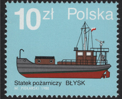 SCG5192 - Poland 1988 Firefighting Ships Set