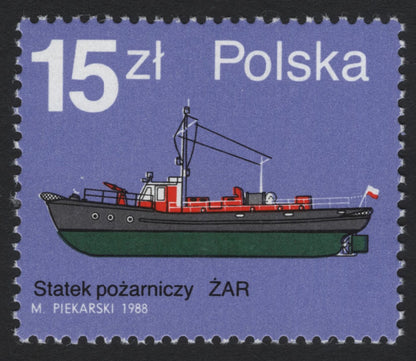SCG5192 - Poland 1988 Firefighting Ships Set