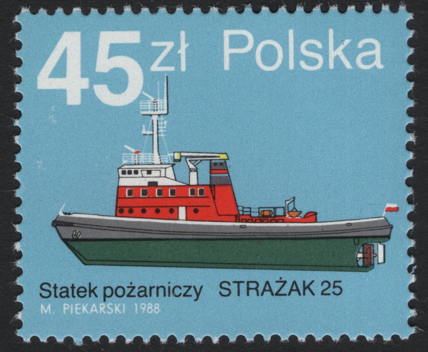 SCG5192 - Poland 1988 Firefighting Ships Set