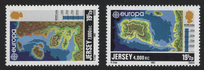 SCG5199 - Jersey 1982 Europa – Ancient Geography (7,000 BC & 4,000 BC)