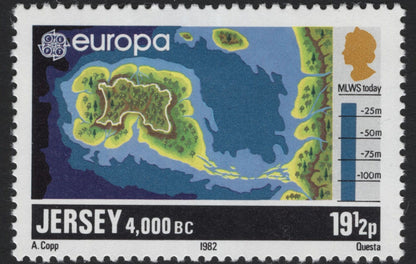 SCG5199 - Jersey 1982 Europa – Ancient Geography (7,000 BC & 4,000 BC)