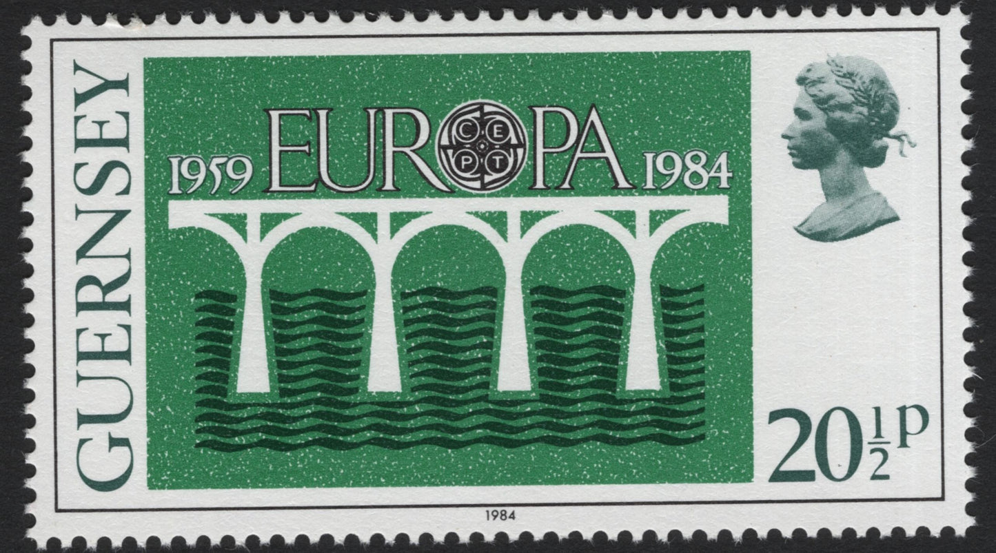 SCG5201 - Guernsey 1984 Europa – CEPT Anniversary Bridge Design (Set of 2)