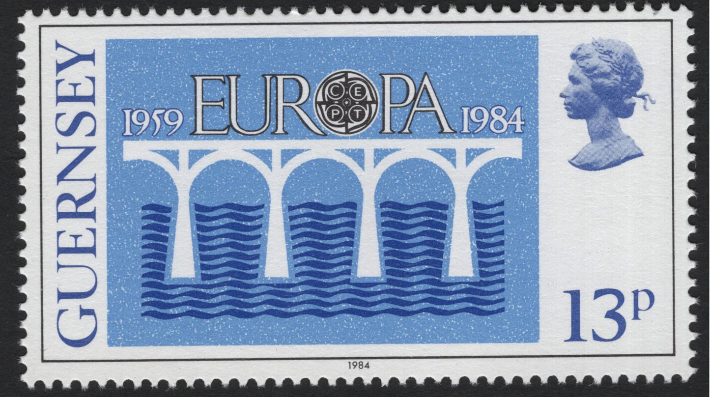 SCG5201 - Guernsey 1984 Europa – CEPT Anniversary Bridge Design (Set of 2)