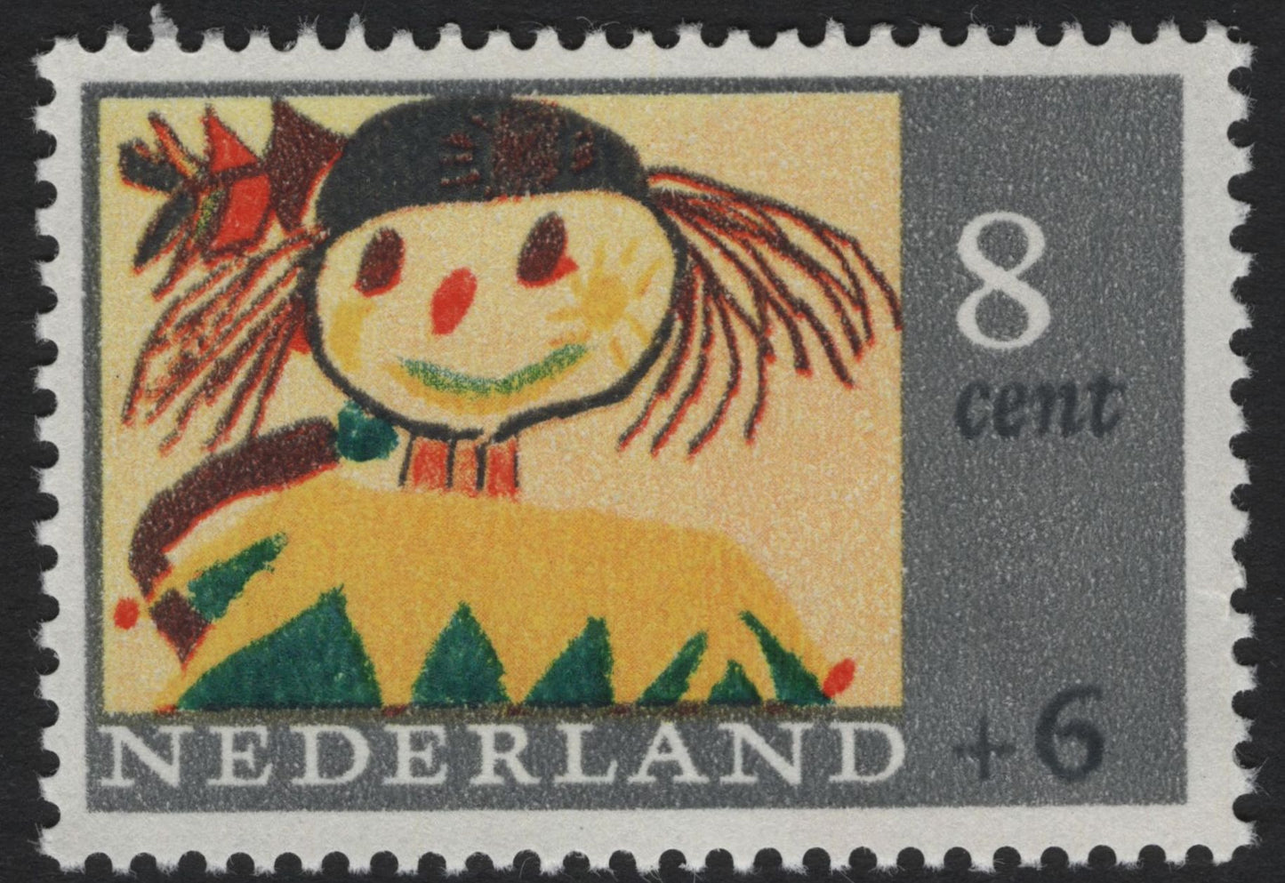 SCG5197 - Netherlands 1968 Child Welfare Semi-Postal Stamps – Children’s Drawings
