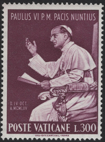 SCG5207 - Vatican City 1965 – Pope Paul VI “Messenger of Peace” Issue
