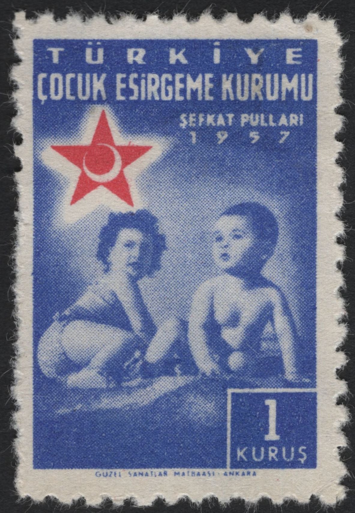 SCG5203 - Turkey 1957 Child Protection Charity Stamps – Çocuk Esirgeme Kurumu