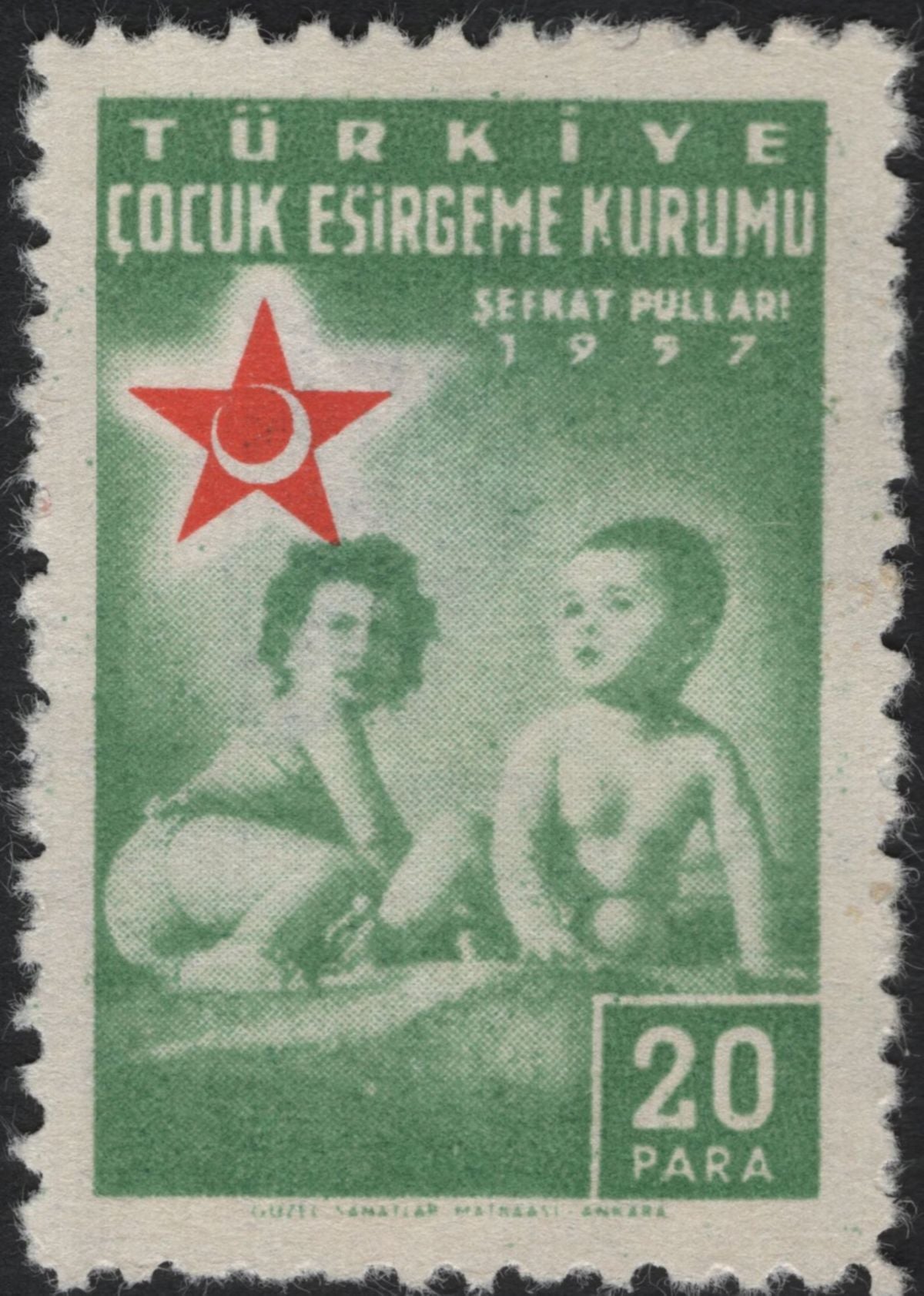 SCG5203 - Turkey 1957 Child Protection Charity Stamps – Çocuk Esirgeme Kurumu