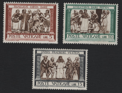 SCG5204 - Vatican City 1950 – Works of Mercy (Set of 3 Stamps)