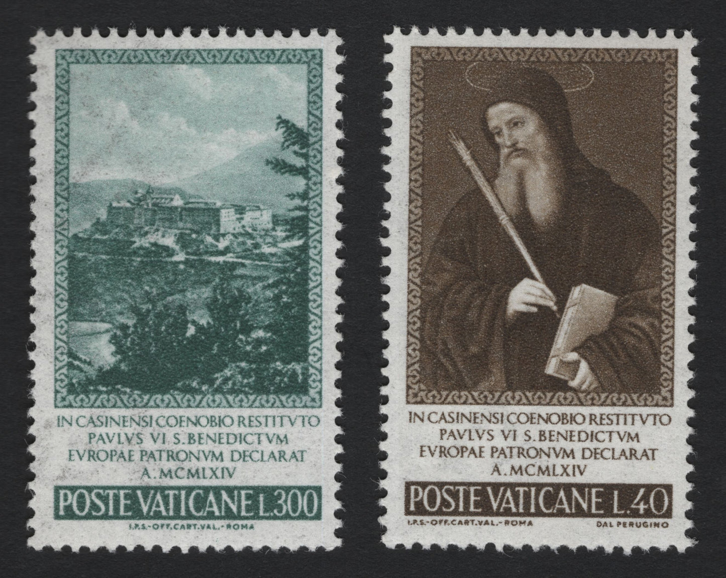 SCG5206 - Vatican City 1964 – St. Benedict, Patron of Europe (Set of 2)