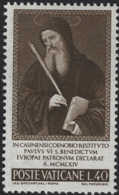 SCG5206 - Vatican City 1964 – St. Benedict, Patron of Europe (Set of 2)