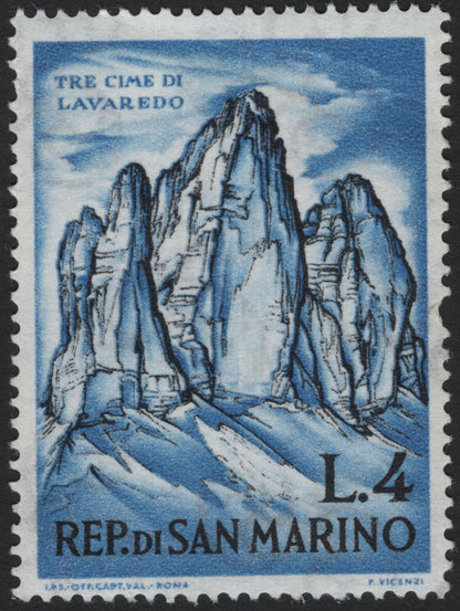 SCG5219 - San Marino 1950s – Mountaineering & Tre Cime di Lavaredo Stamps
