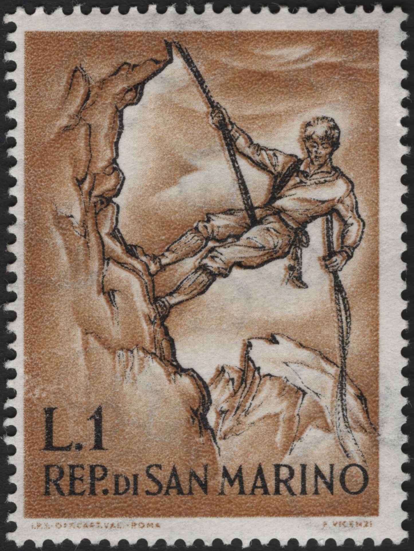 SCG5219 - San Marino 1950s – Mountaineering & Tre Cime di Lavaredo Stamps