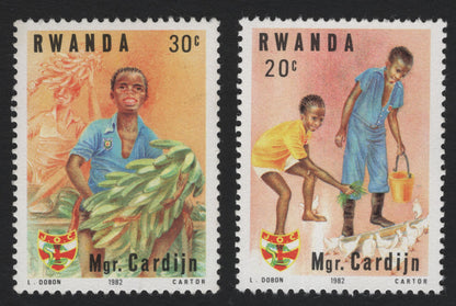 SCG5220 - Rwanda 1982 – Mgr. Cardijn Commemorative Stamps (Set of 2)