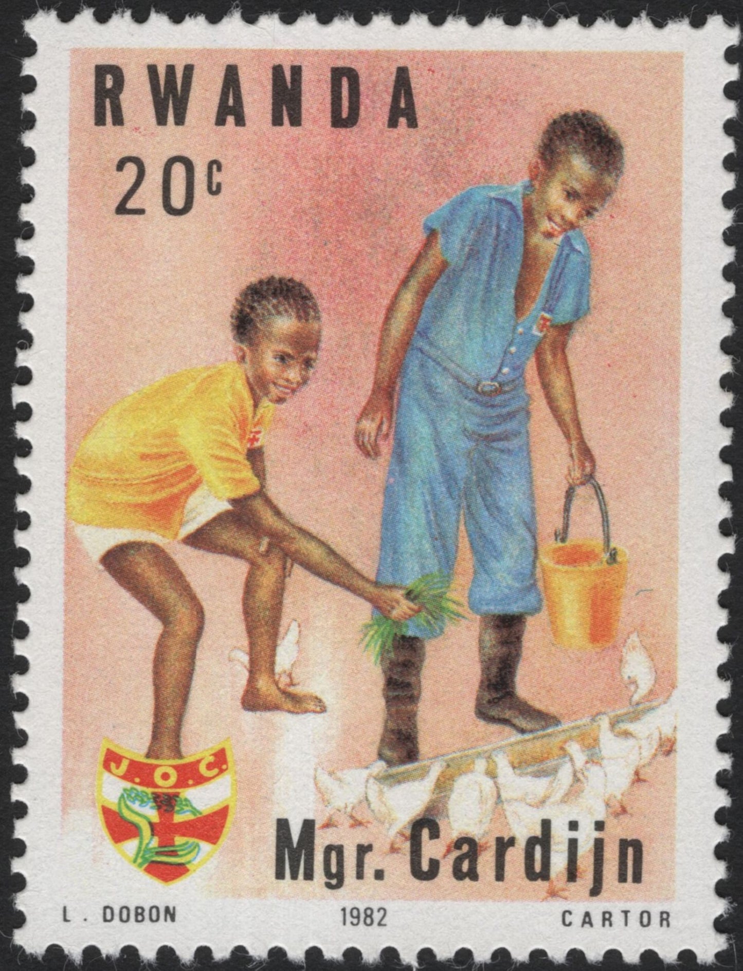 SCG5220 - Rwanda 1982 – Mgr. Cardijn Commemorative Stamps (Set of 2)