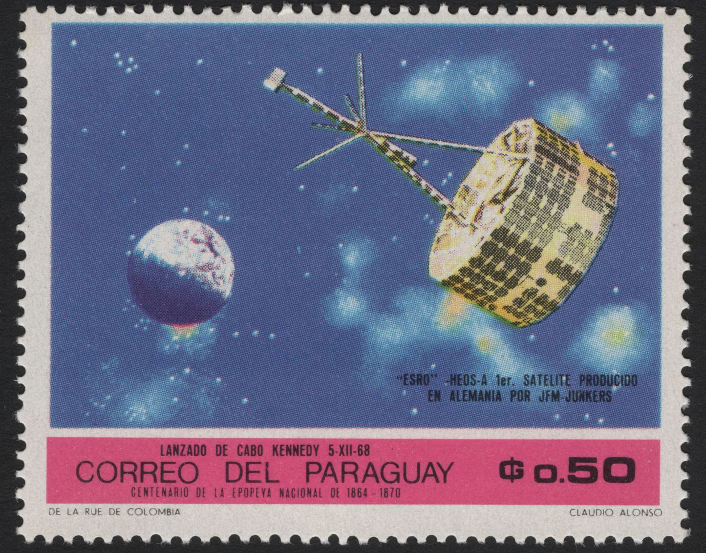 SCG5291 - Paraguay – Space Research Stamps (1968 issue)