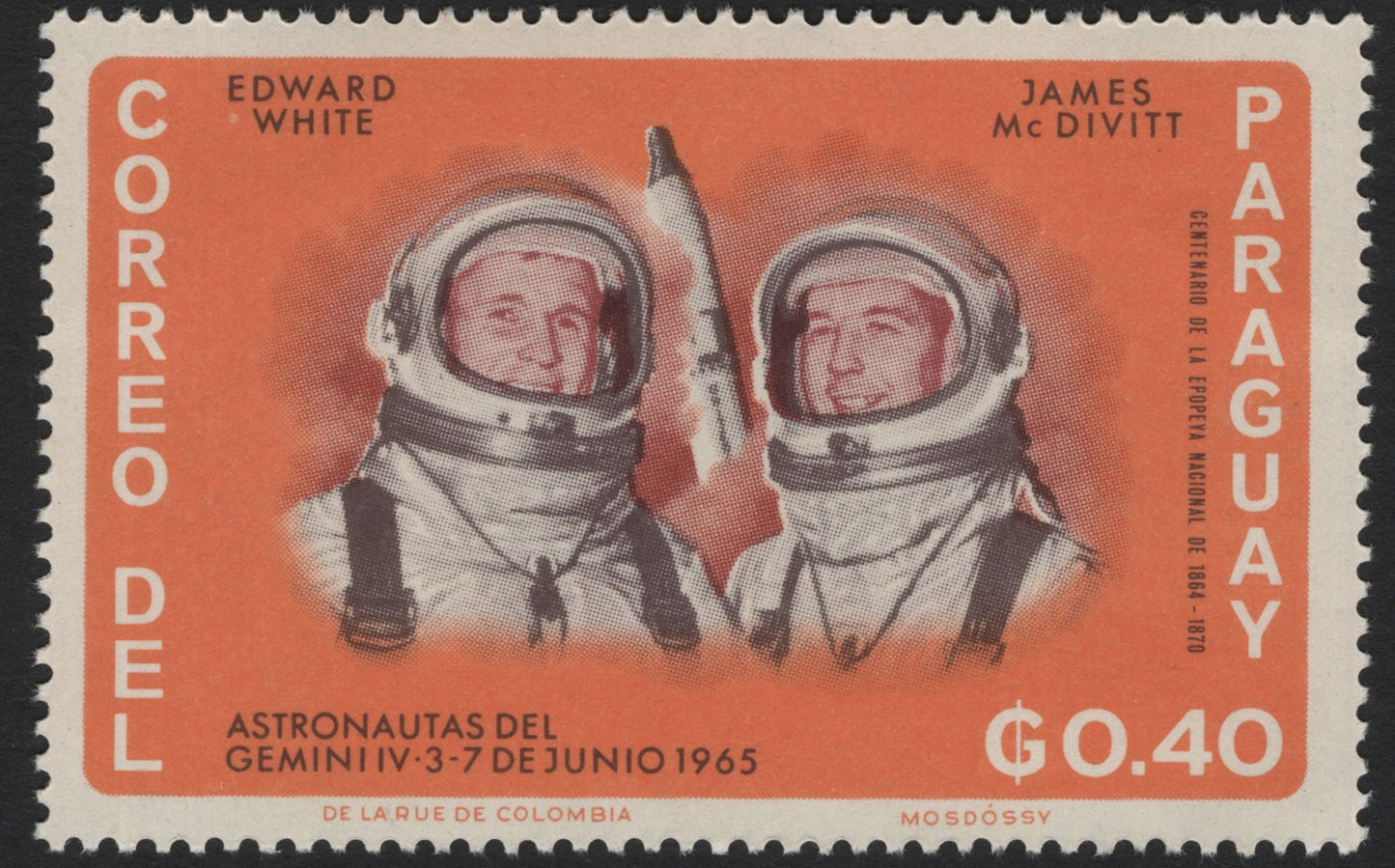 SCG5292 - Paraguay 1965 – Gemini Astronauts Issue
