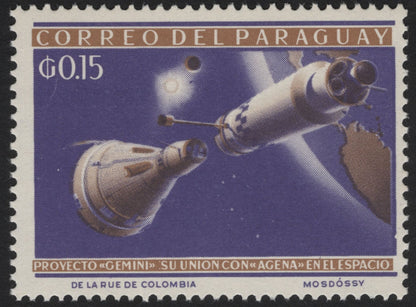 SCG5294 - Paraguay 1960s – Gemini Project Docking with Agena (Set of 3)