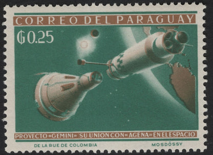 SCG5294 - Paraguay 1960s – Gemini Project Docking with Agena (Set of 3)