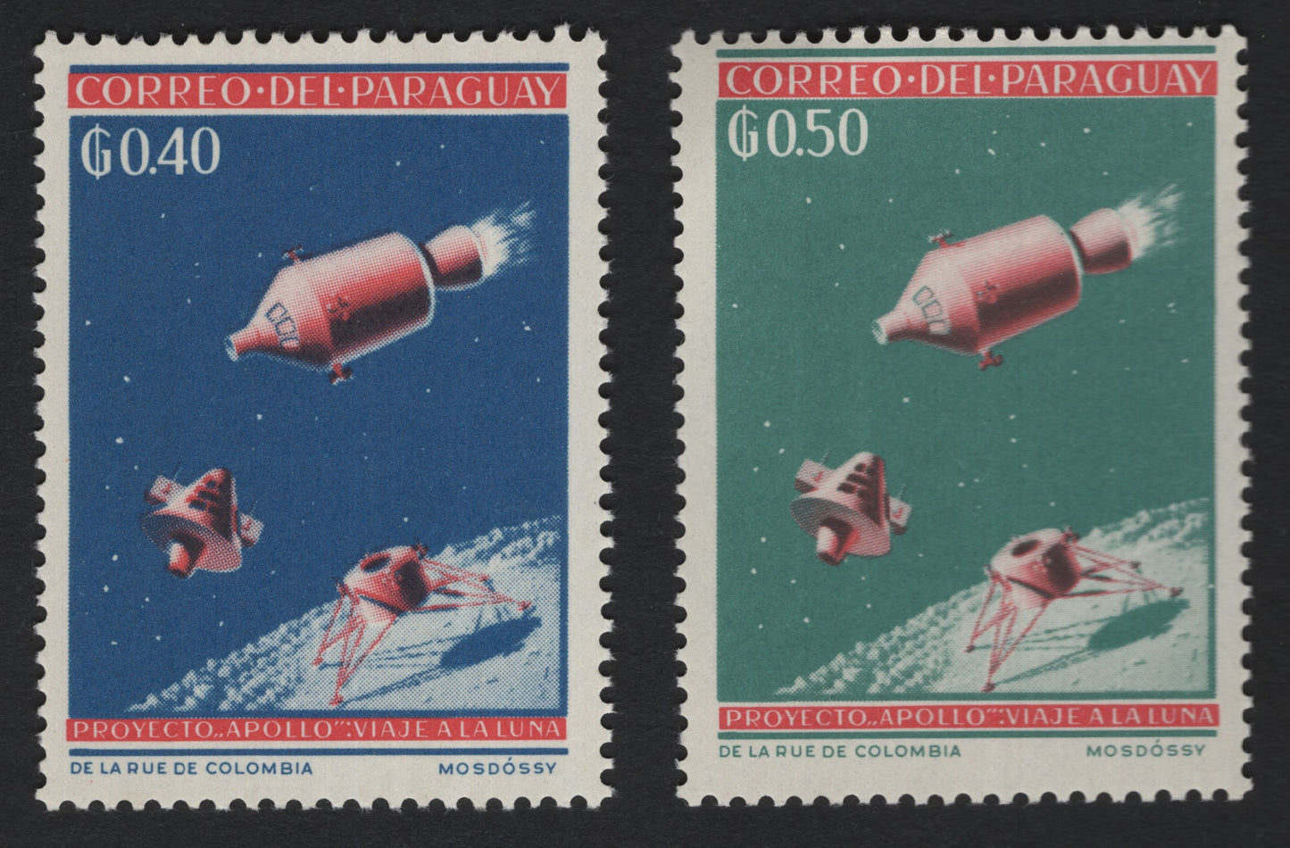 SCG5295 - Paraguay 1969 – Apollo Program “Viaje a la Luna” (Moon Voyage)