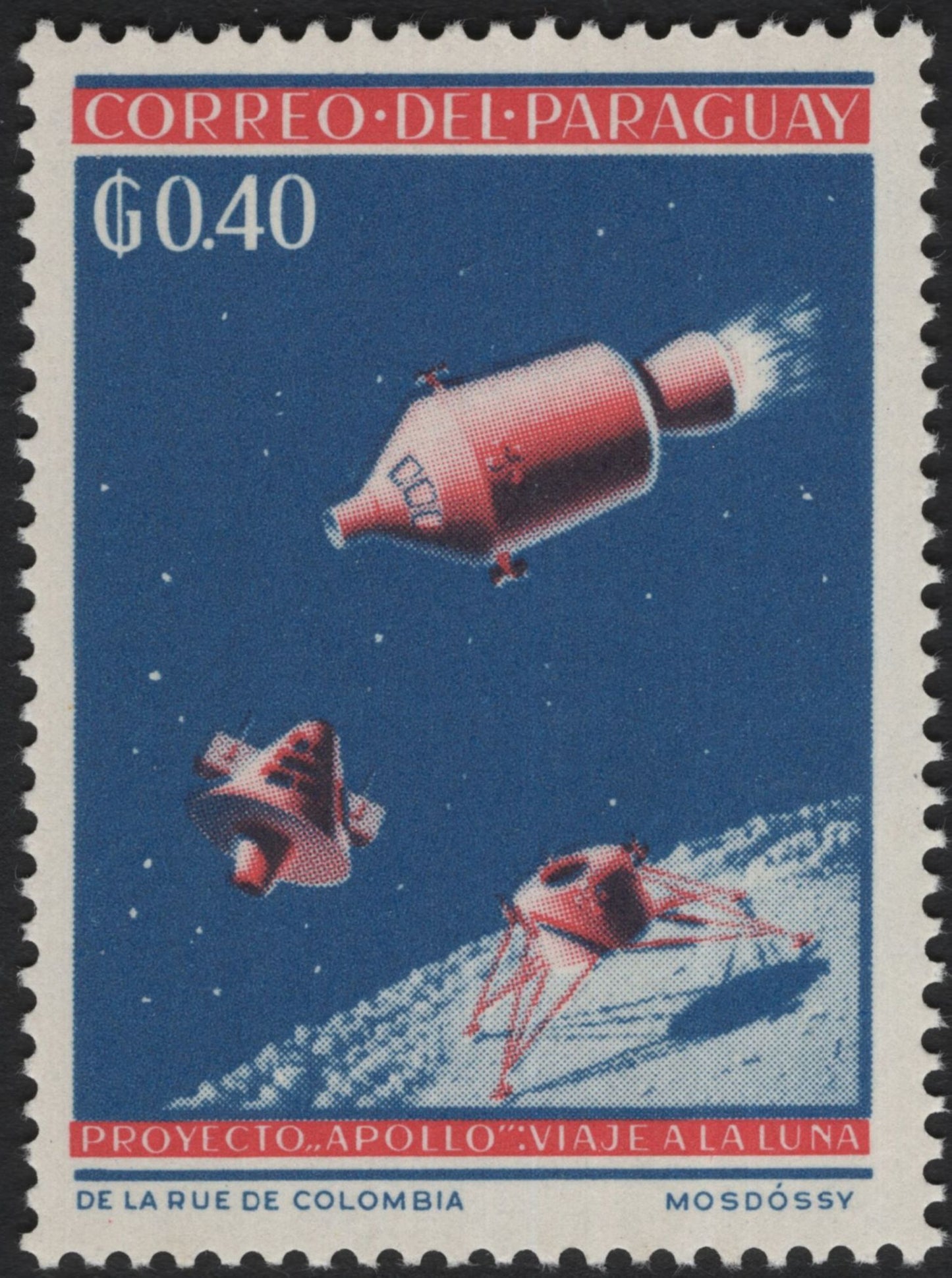 SCG5295 - Paraguay 1969 – Apollo Program “Viaje a la Luna” (Moon Voyage)