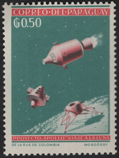 SCG5295 - Paraguay 1969 – Apollo Program “Viaje a la Luna” (Moon Voyage)