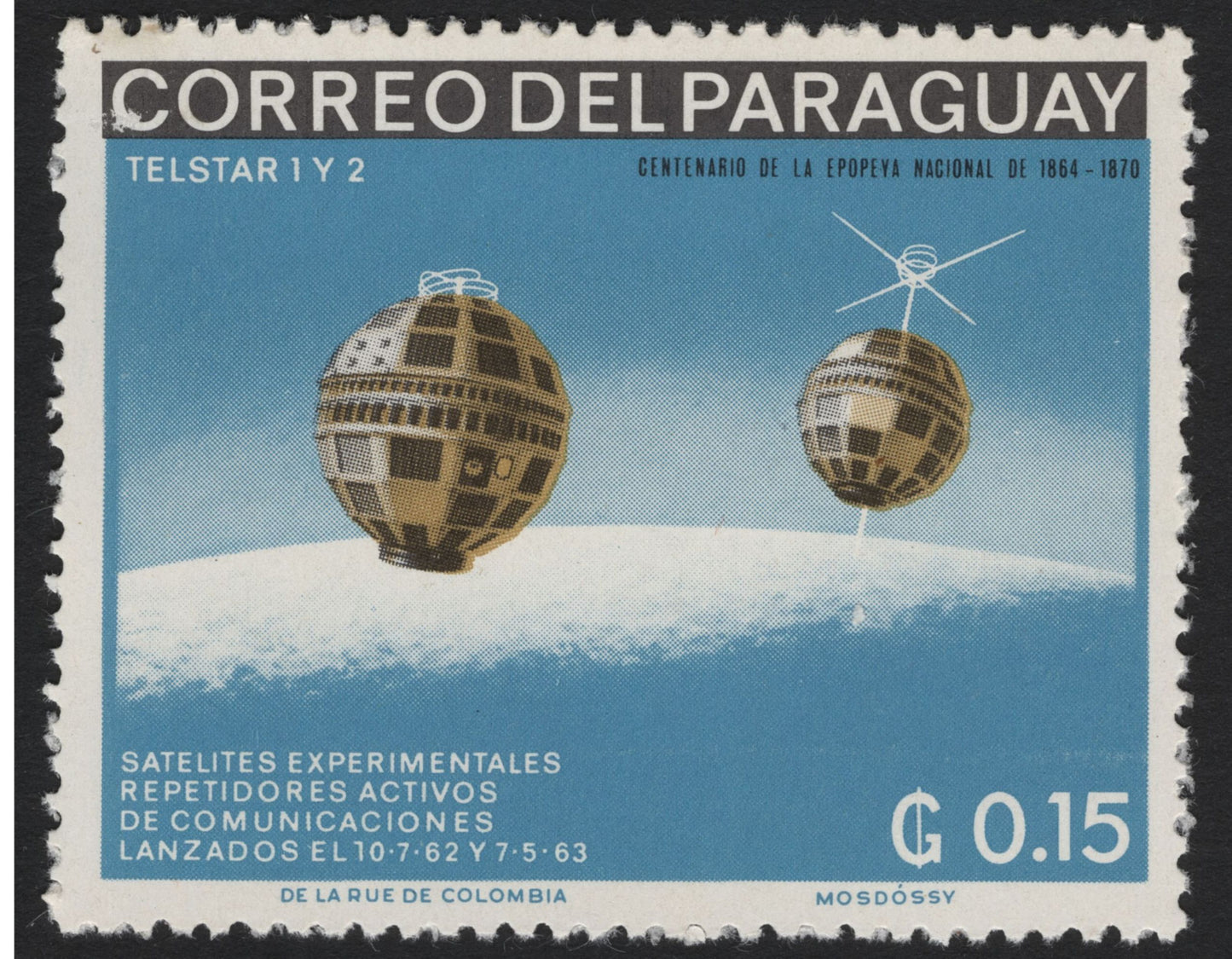 SCG5296 - Paraguay 1960s – Space Telecommunications Satellites Set