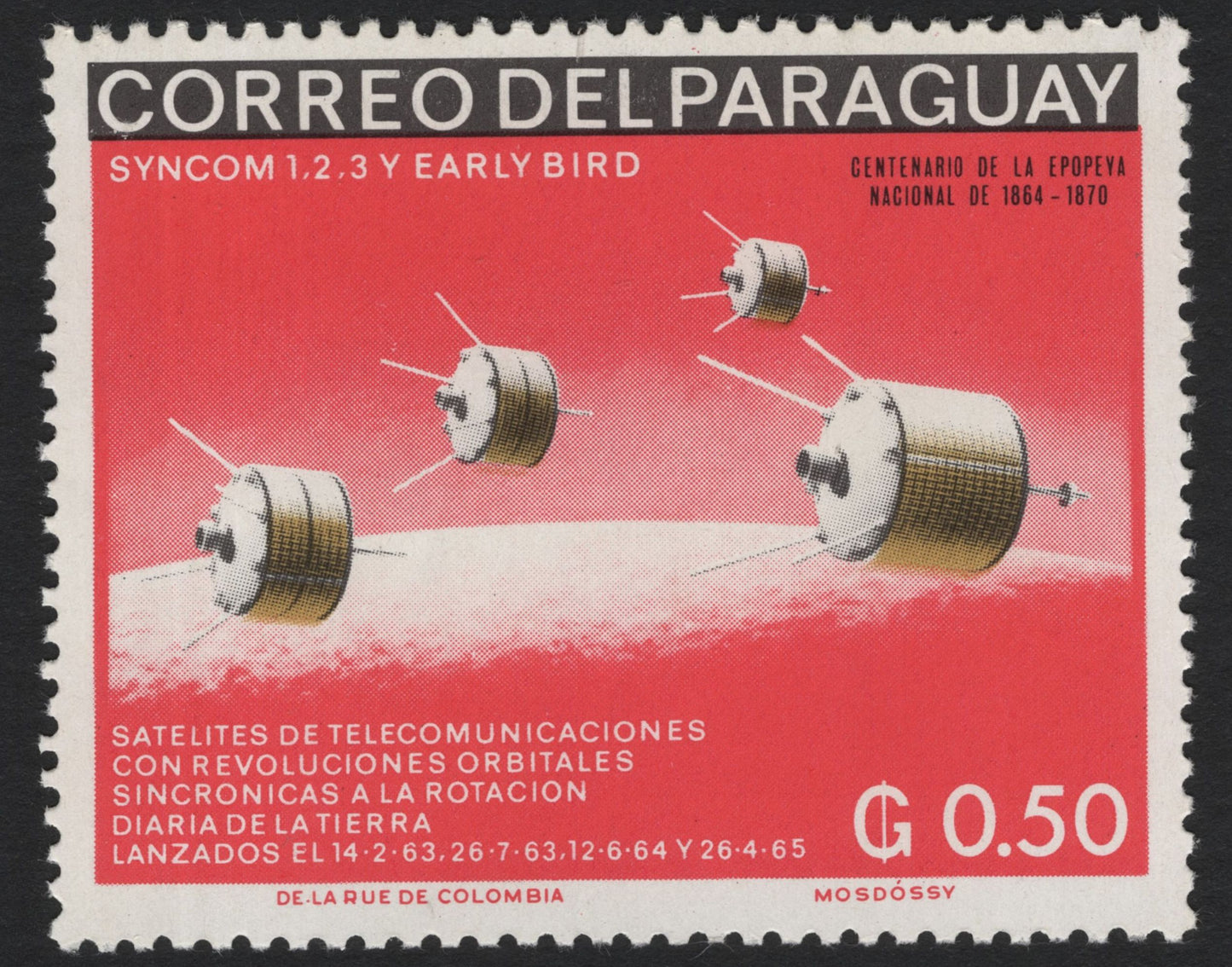 SCG5296 - Paraguay 1960s – Space Telecommunications Satellites Set