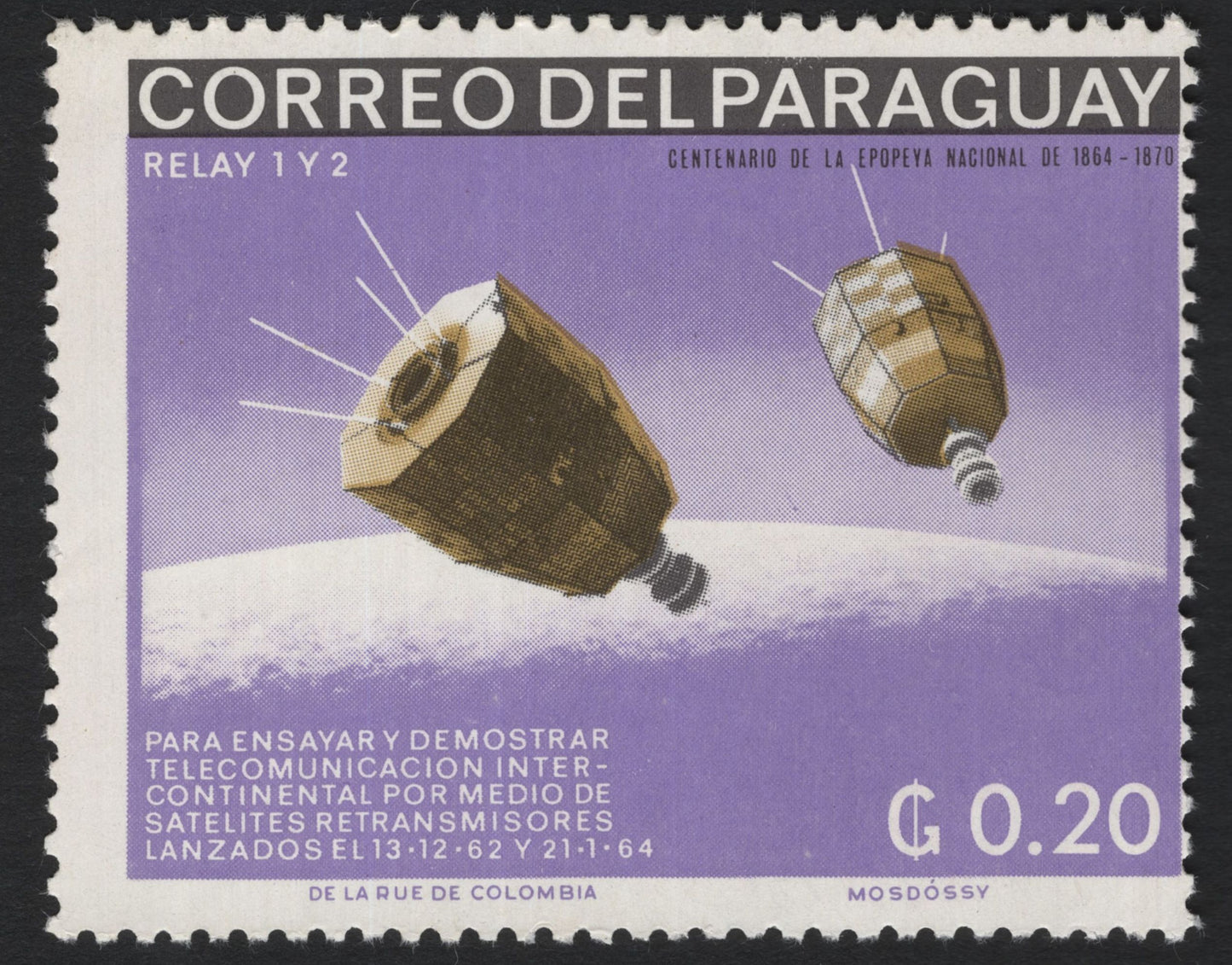 SCG5296 - Paraguay 1960s – Space Telecommunications Satellites Set