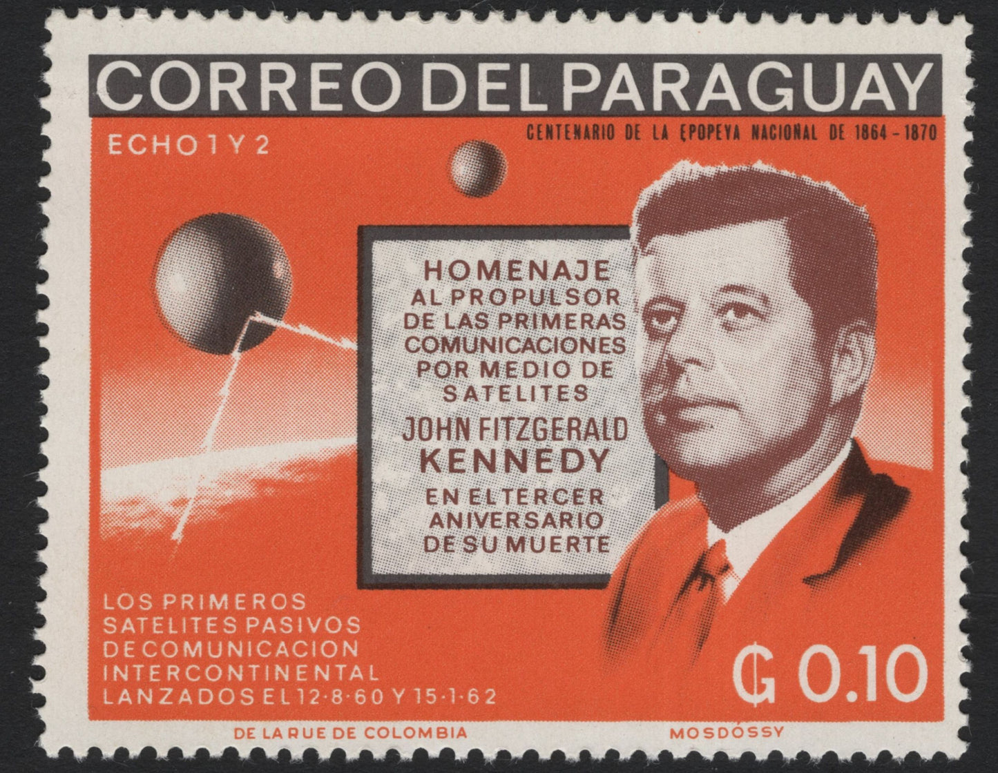 SCG5296 - Paraguay 1960s – Space Telecommunications Satellites Set
