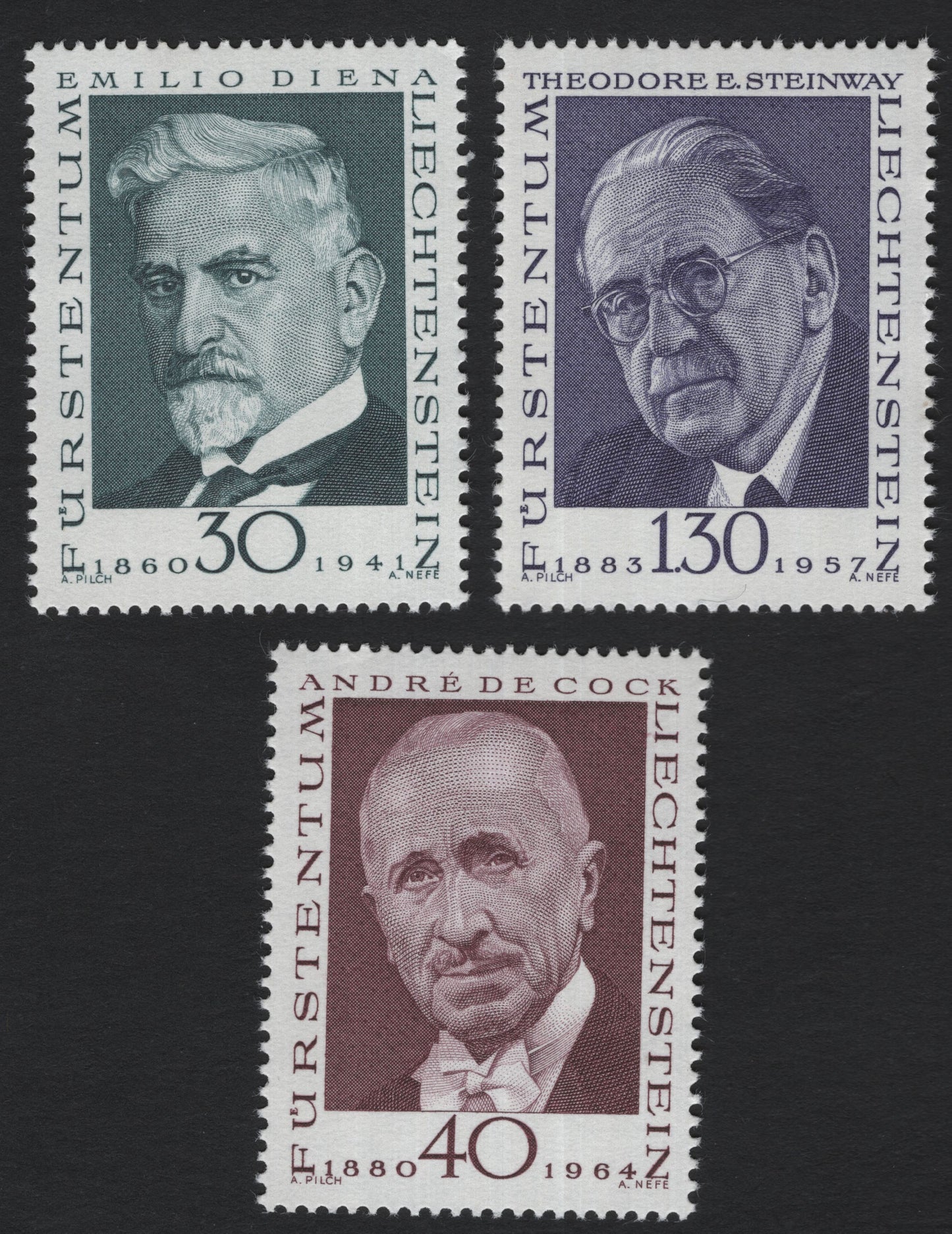 SCG5331 - Liechtenstein 1967 – Famous Personalities Definitives