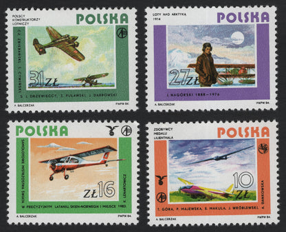 SCG5304 - Poland 1984 – Aviation Pioneers and Achievements (Set of 4)