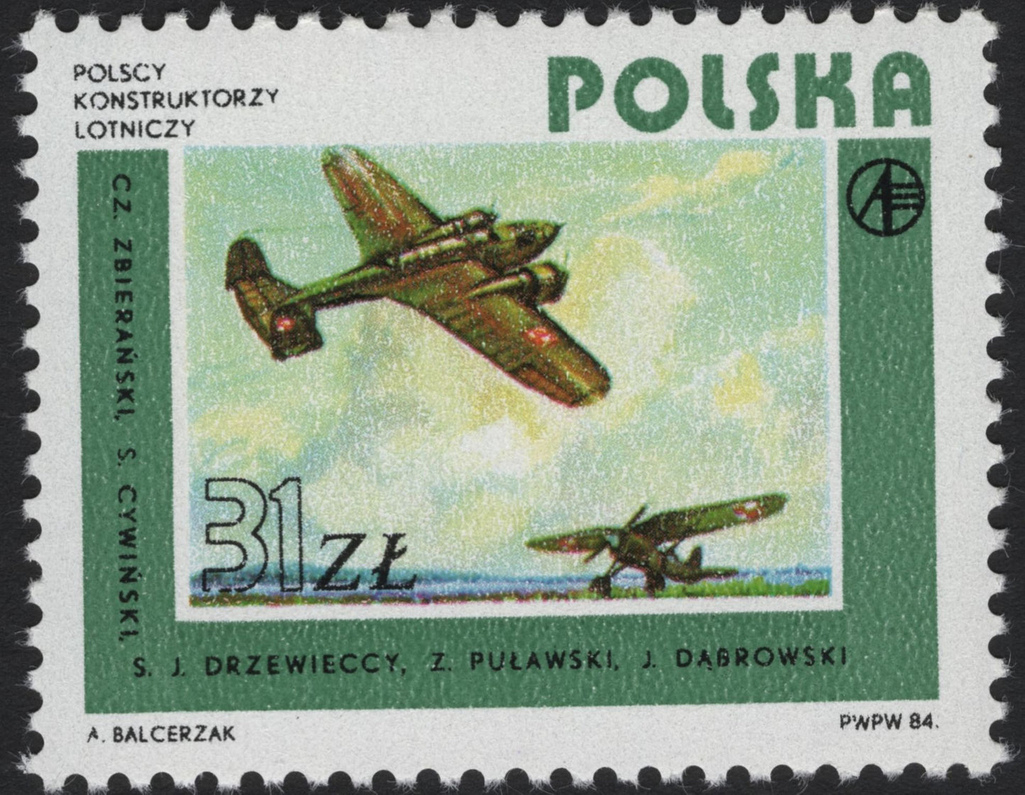 SCG5304 - Poland 1984 – Aviation Pioneers and Achievements (Set of 4)