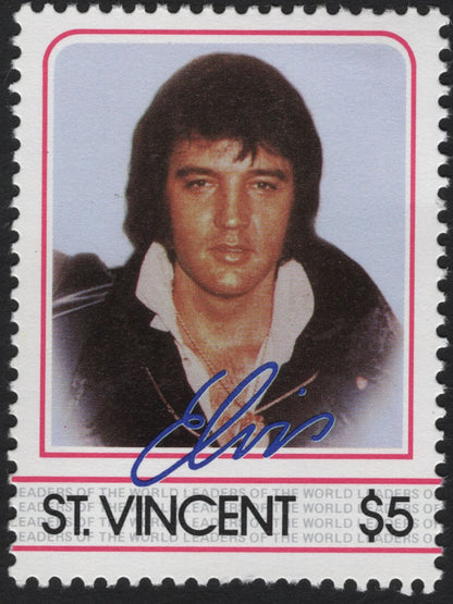 SCG5297 - St. Vincent 1985 – Elvis Presley Commemorative Issue ($5, Pair)