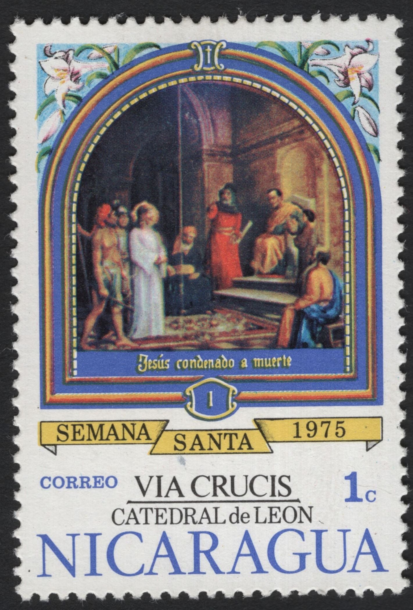 SCG5318 - Nicaragua 1975 – Via Crucis, Catedral de León (Holy Week Issue)