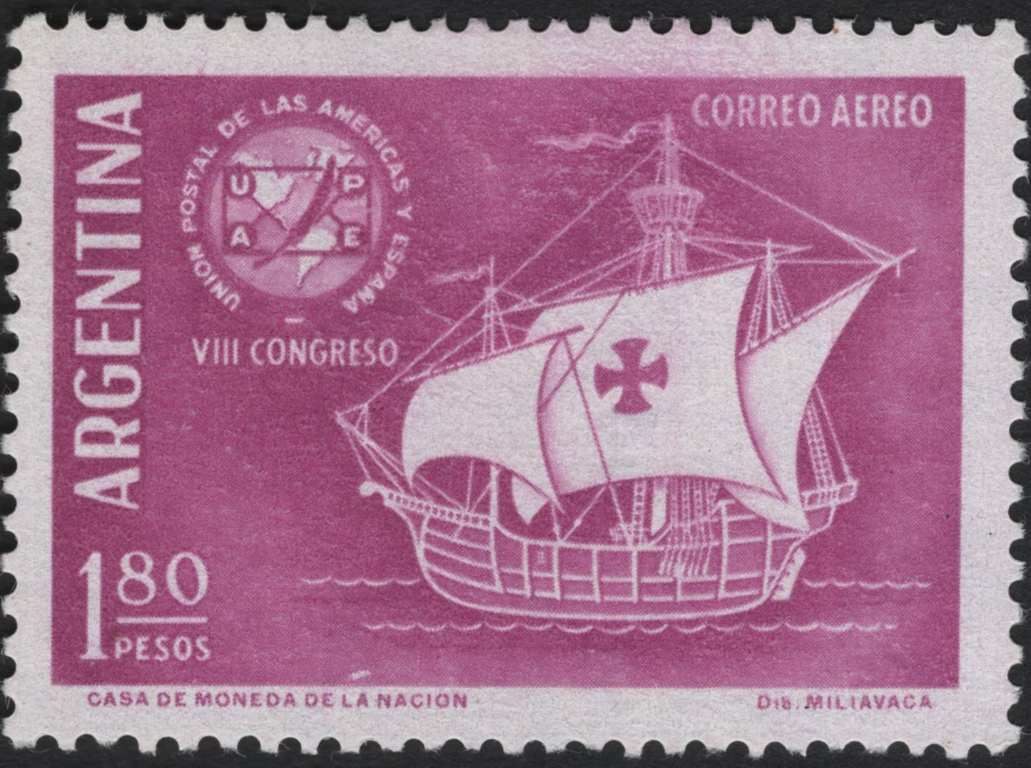SCG5313 - Argentina – 1960, UPAE VIII Congress Airmail Stamps