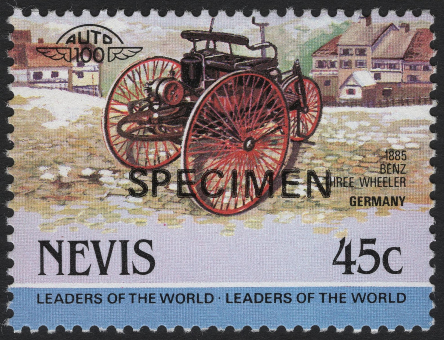SCG5353 - Nevis 1985 – Benz Three Wheeler (Germany, 1885) – Leaders of the World